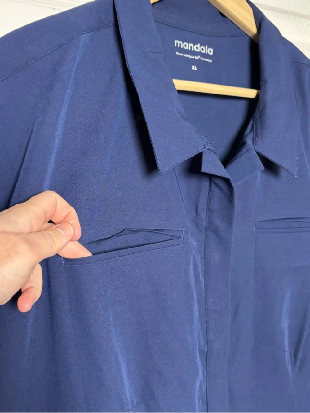 Mandala Jumpsuit Scrubs Womens XL Blue Pockets Woven Equa-Tek Full Zip Jogger - Picture 4 of 15